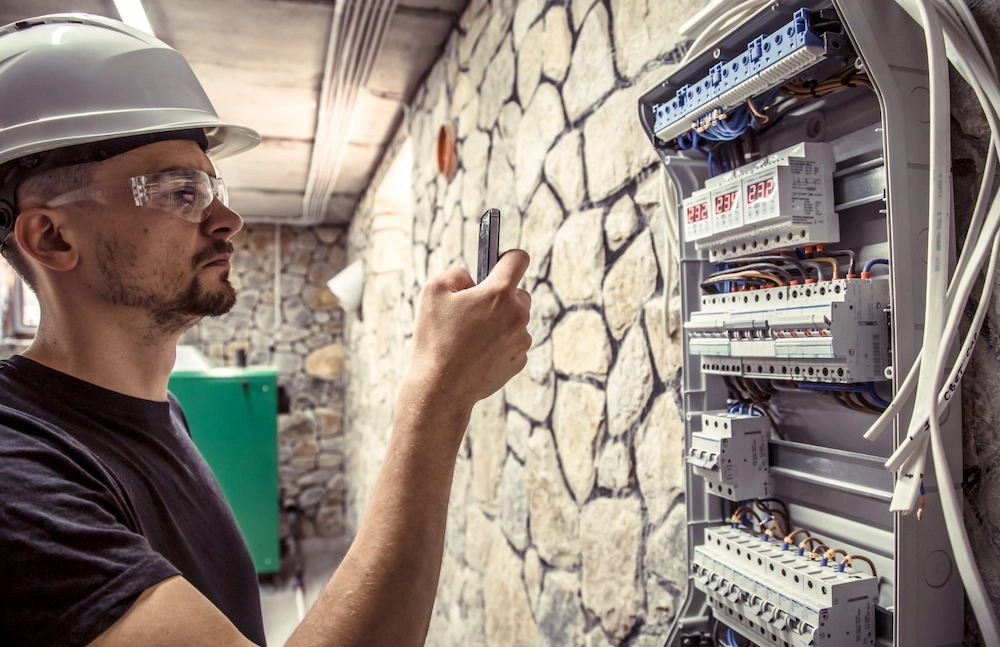 LENA Elektrik Hamburg | a male electrician works in a switchboard with an 2023 11 27 05 12 53 utc Gross